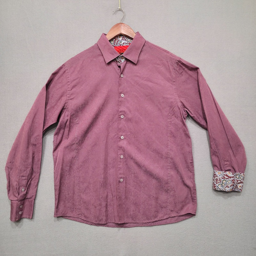 Platini‎ Jeans Cougar Men's Long Sleeve Button Up Flip Cuff Shirt Size XXL